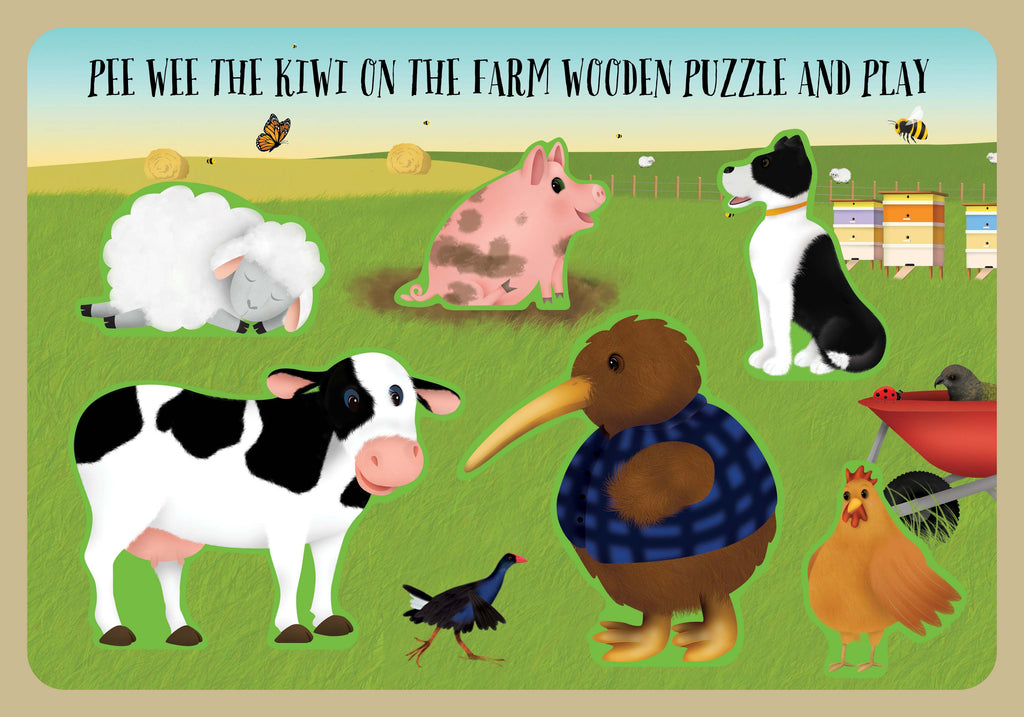 Pee Wee on the Farm Wooden Puzzle and Play
