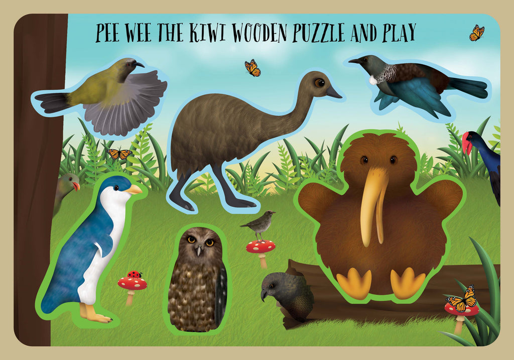Pee Wee's The Kiwi Wooden Puzzle and Play GIFT FAIR DEAL